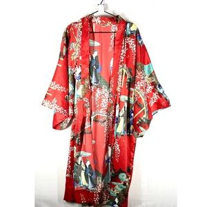 Asian Red Kimono Long Large